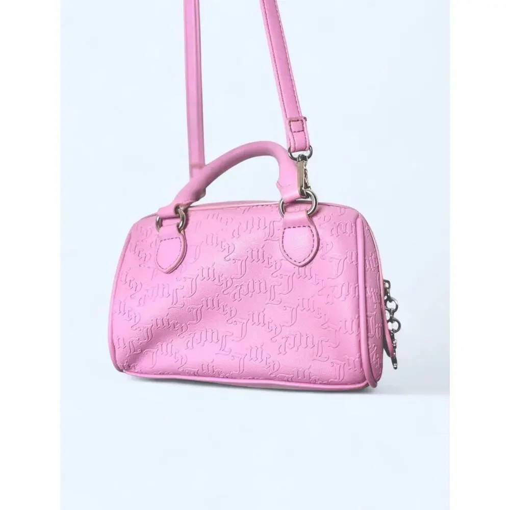 Juicy Couture Semi Charmed Satchel Purse Bubblegum Pink - Picture 2 of 7